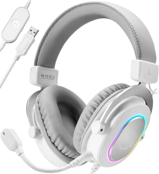 Słuchawki Fifine H6W AmpliGame RGB 7.1 White (4820216972450)