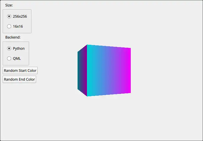 QtQuick3D Procedural Texture Example