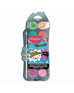 Boje vodene Maped Color'peps fi 30 mm 12 boja+kist u plastičnoj kutiji MAP811520