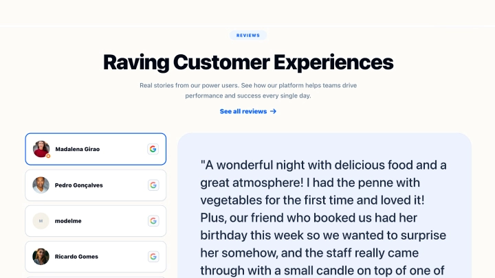 Google Reviews Tabs
