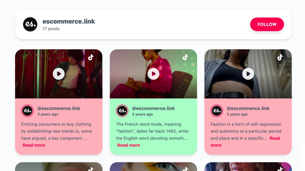 Flux vidéo TikTok arc-en-ciel