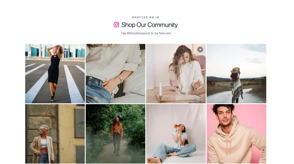 Flat Instagram Grid Widget