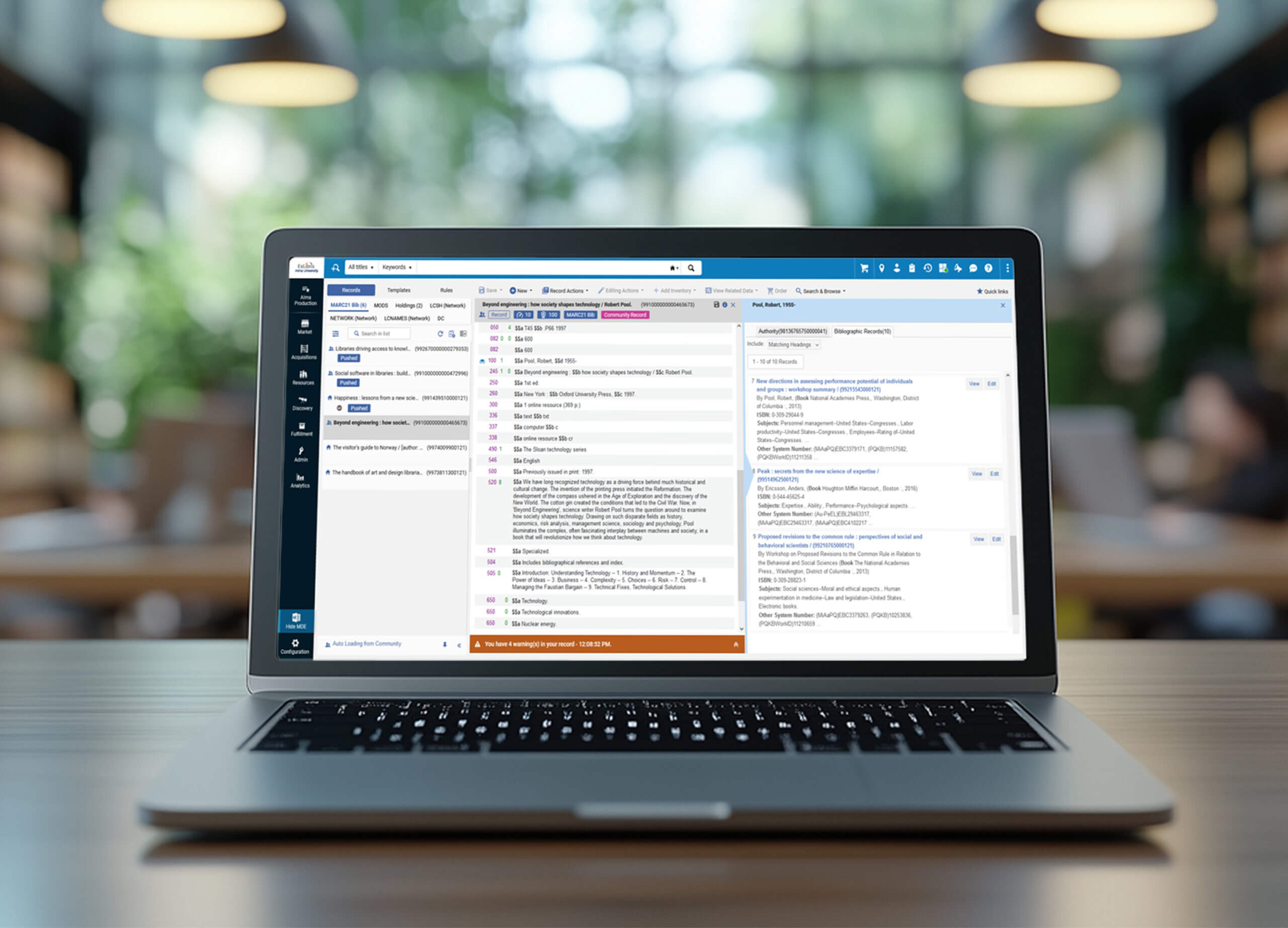library metadata optimization