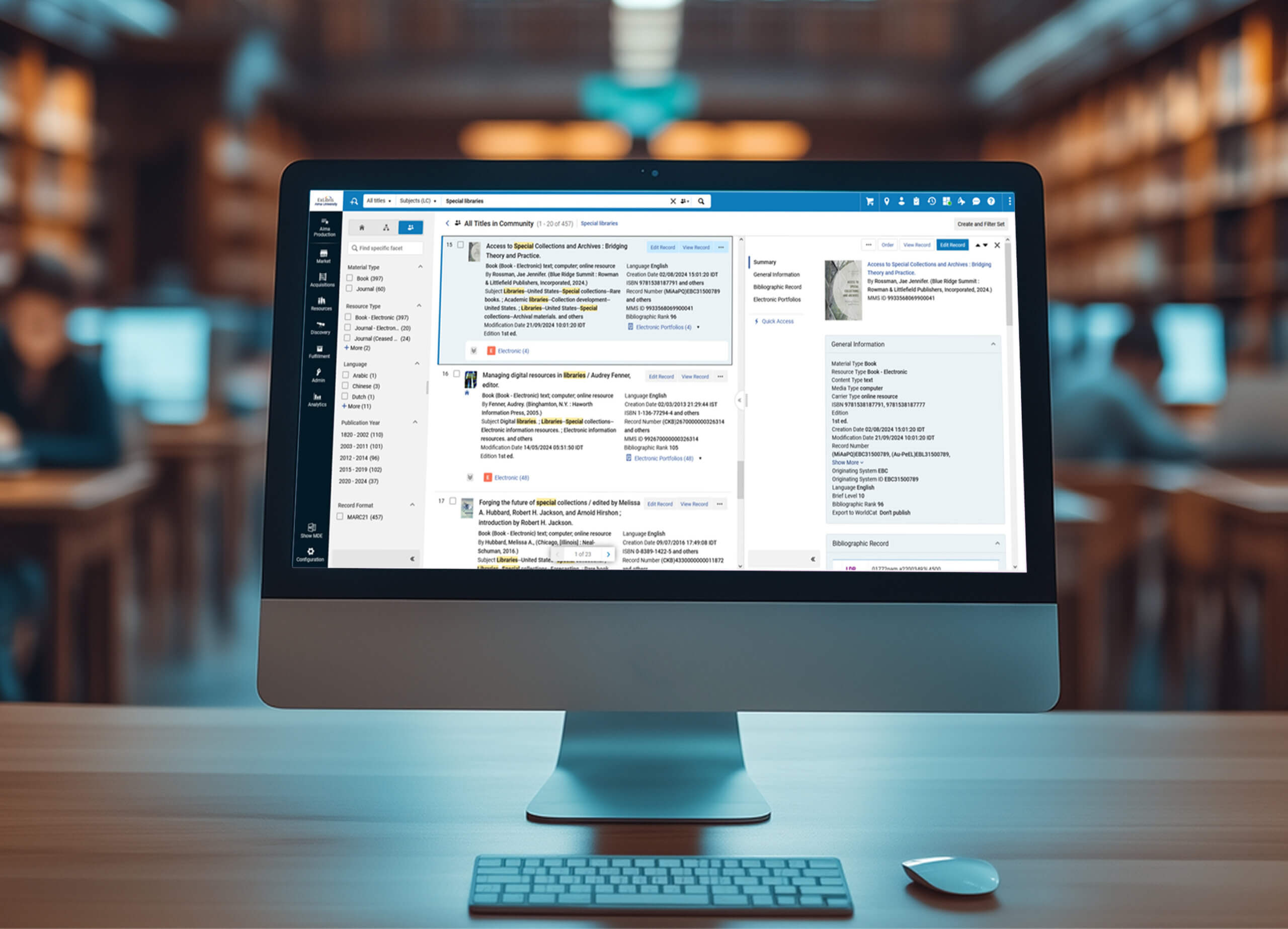 library metadata optimization