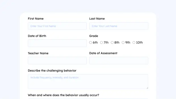 Functional Behavioral Assessment Form thumb 1 39805
