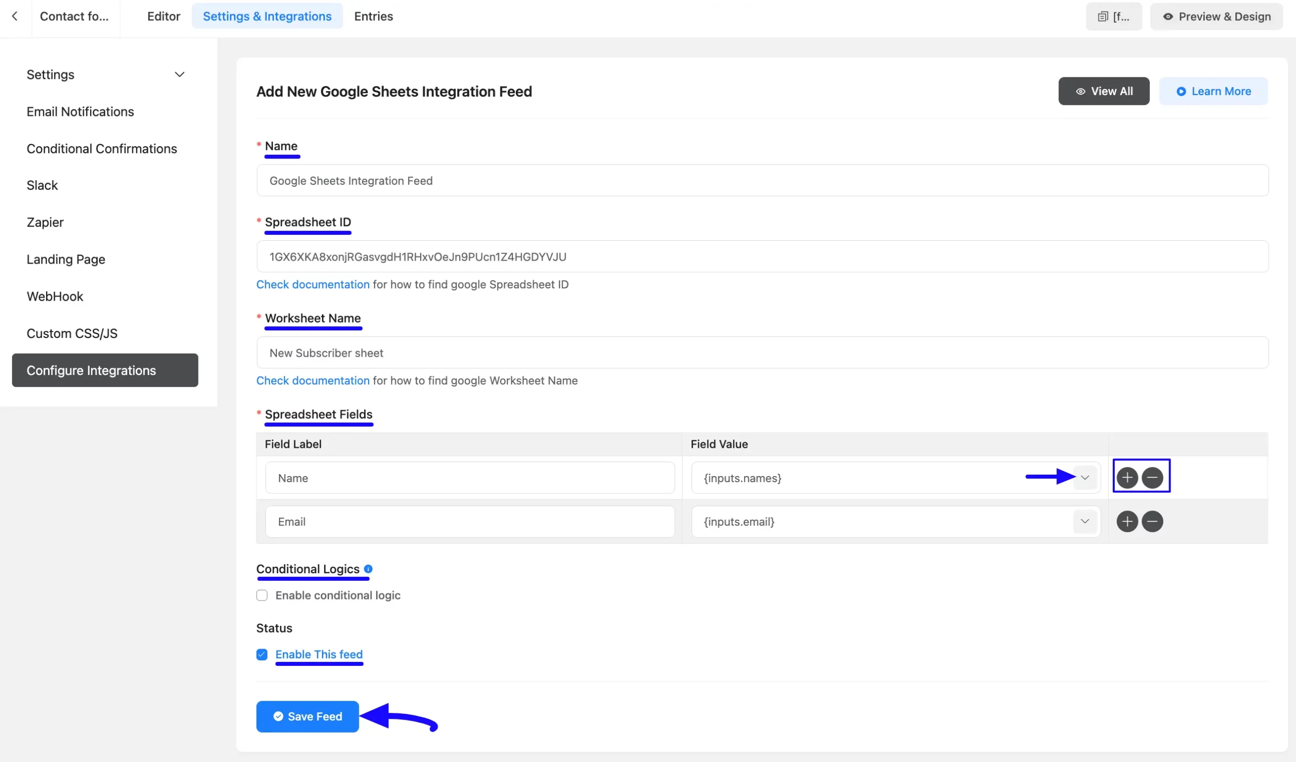 9. Save Feed button 1 scaled 47066