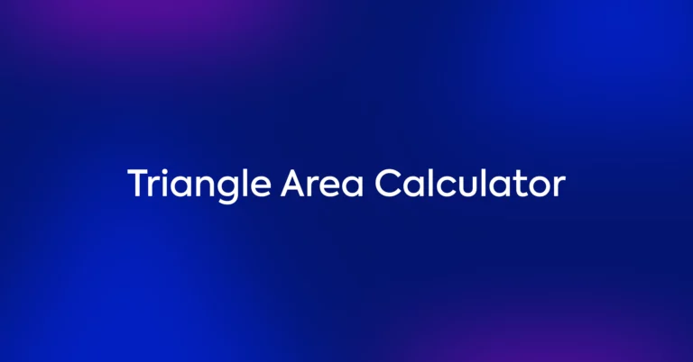 How to calculate the area of a triangle