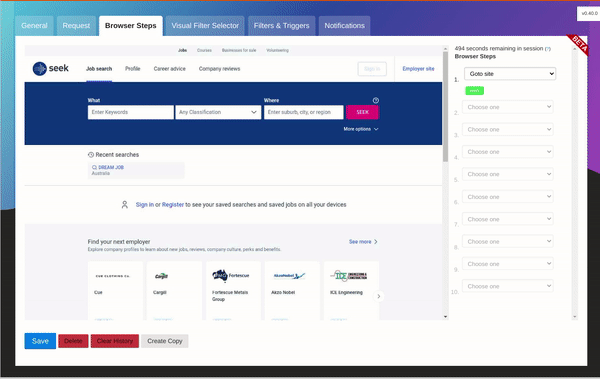 Website change detection with interactive browser steps, detect changes behind login and password, search queries and more Website change detection with interactive browser steps, detect changes behind login and password, search queries and more