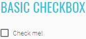 Basic checkbox