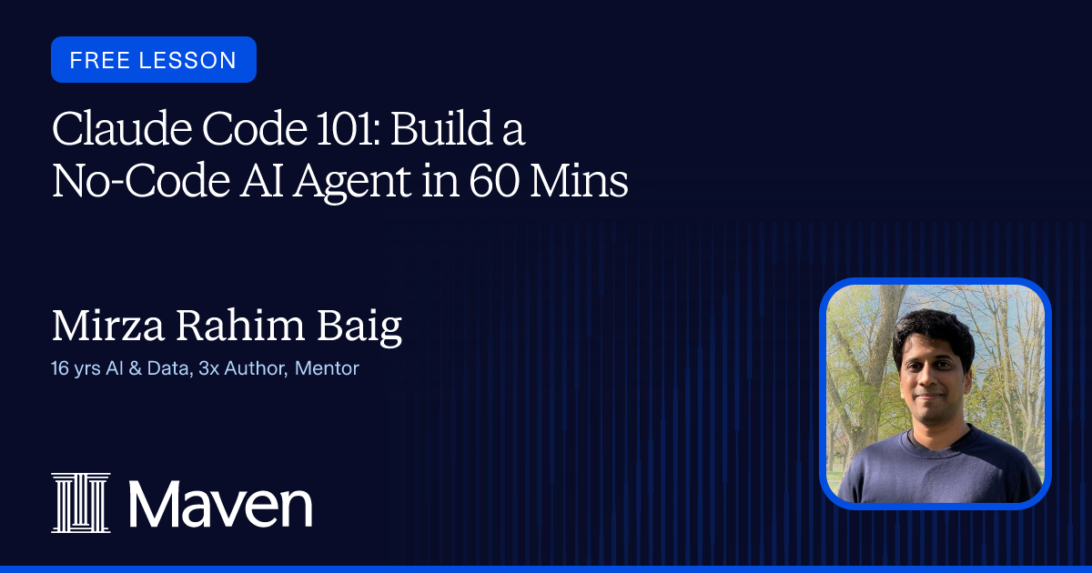 Claude Code 101: Build a No-Code AI Agent in 60 Mins cover image