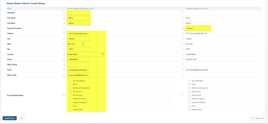 Edit Selected Fields