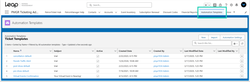 Automation Templates