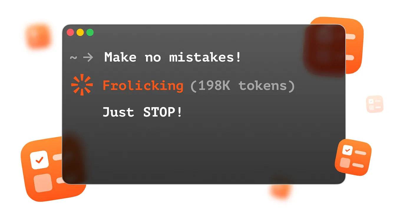 Vibe coding is really over this time, claude terminal window telling you to stop