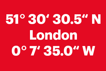 Die geographischen Koordinaten von London
