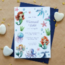 Search for mermaid birthday invitations Water