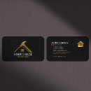 Search for construction business cards Black and metallic gold