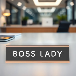 Boss Lady Desk Name Plate