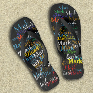 Color Names Repeated   Personalized Pattern Flip Flops