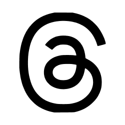 Threads logo in black spiral design