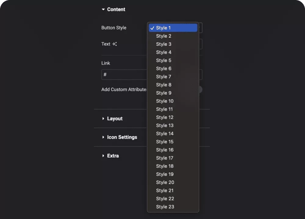 22 styles button widget for elementor from the plus addons for elementor