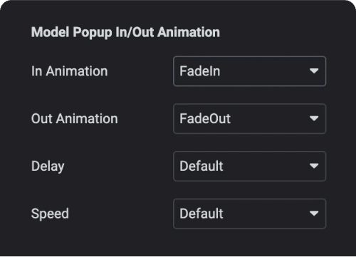 Popup animation controls popup builder for elementor from the plus addons for elementor