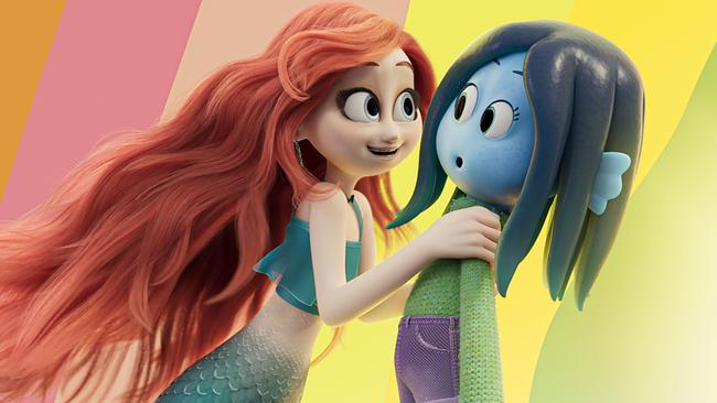 © ORF/Universal Pictures/DreamWorks Eine Nixe mit roten, langen Haaren sieht Ruby freundlich in die Augen, Ruby schaut skeptisch drein