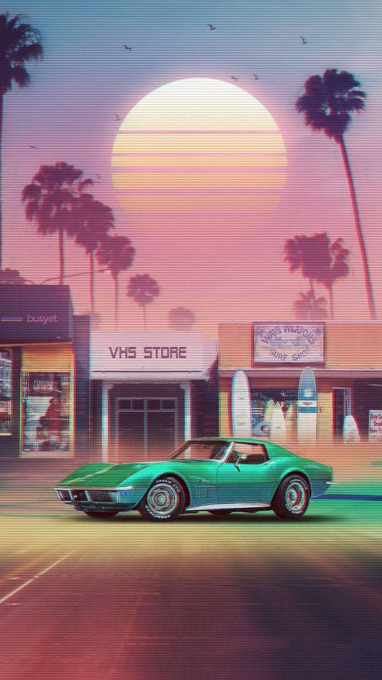 Et Livlig Retro Bakgrunnsbilde Bakgrunnsbildet