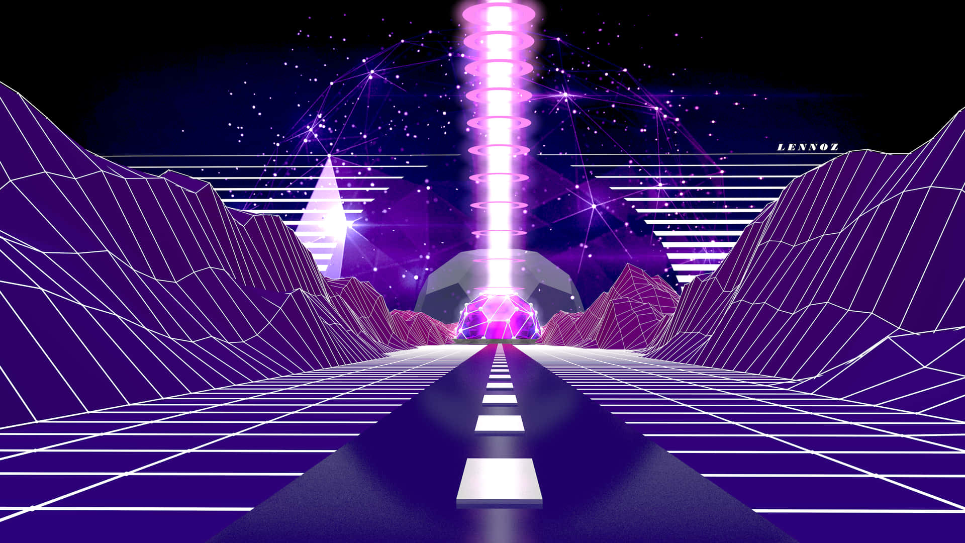 Un Espace Violet Et Bleu Avec Une Lumière Violette Fond d'écran