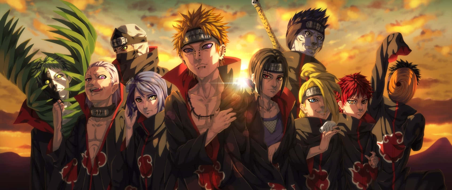 Pôsterestético De Naruto Shinobi Akatsuki Papel de Parede