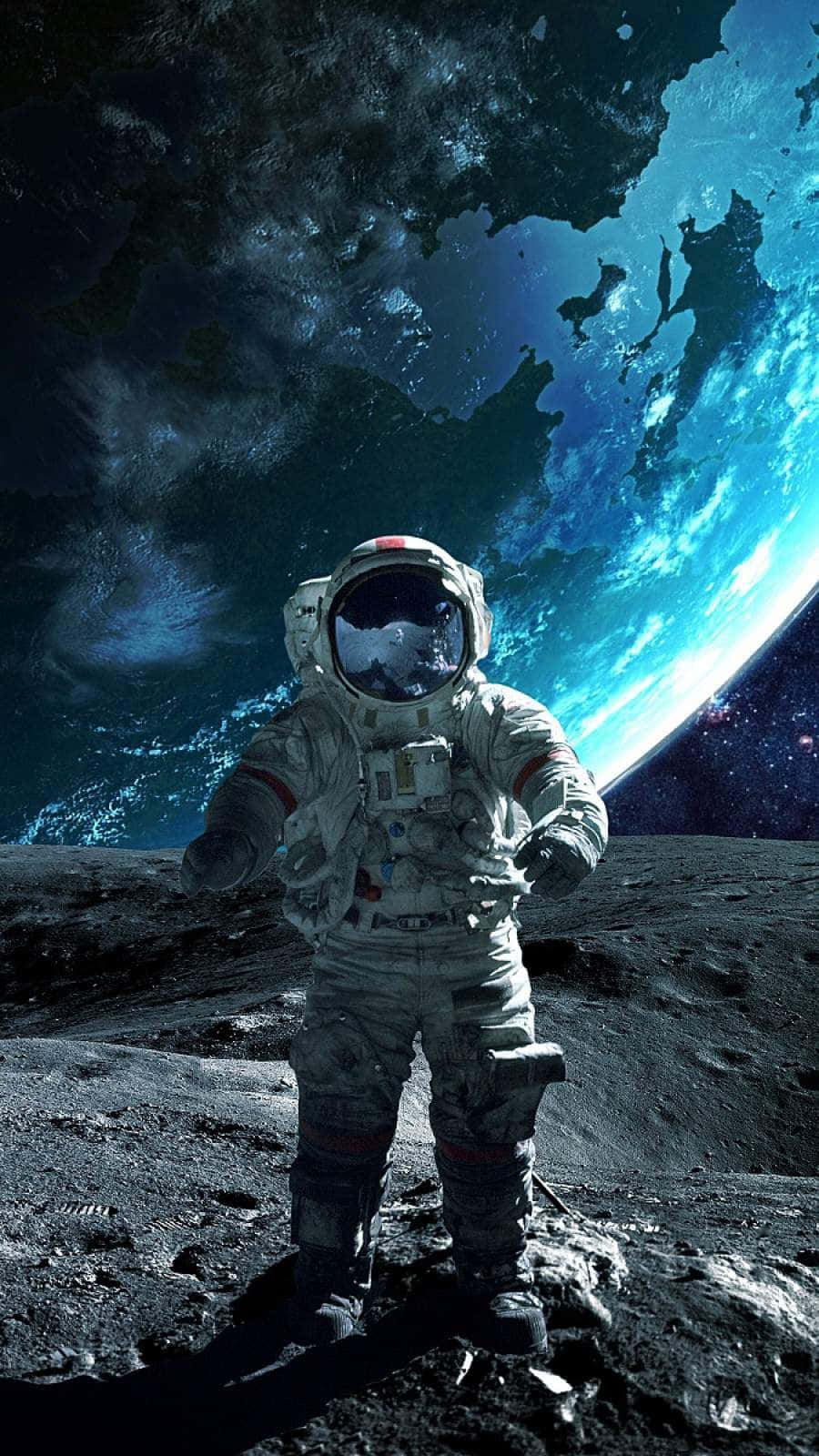Zweven In De Ruimte Met Mijn Astronaut Iphone Achtergrond