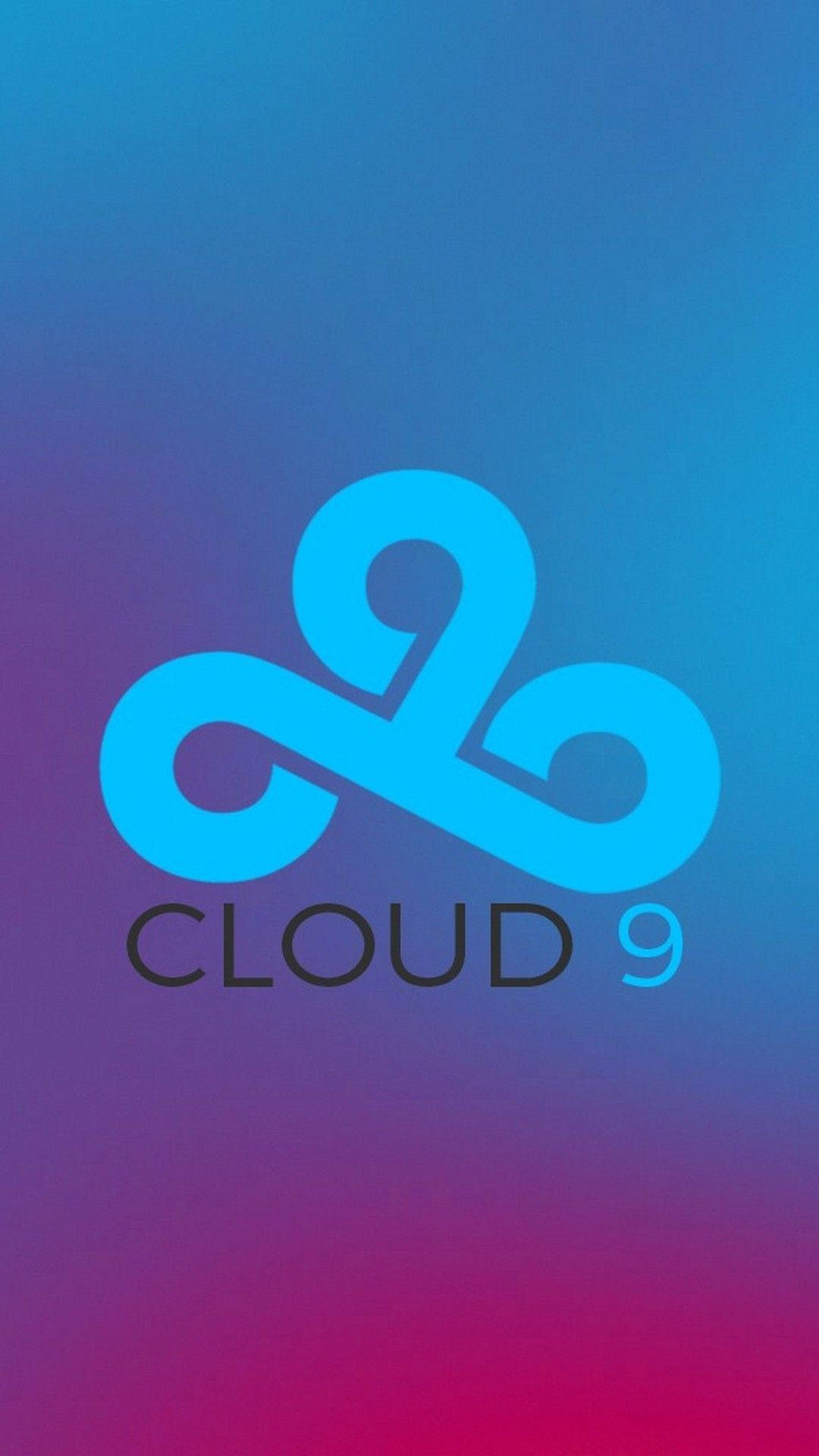Blauw Roze Cloud9 Logo Achtergrond