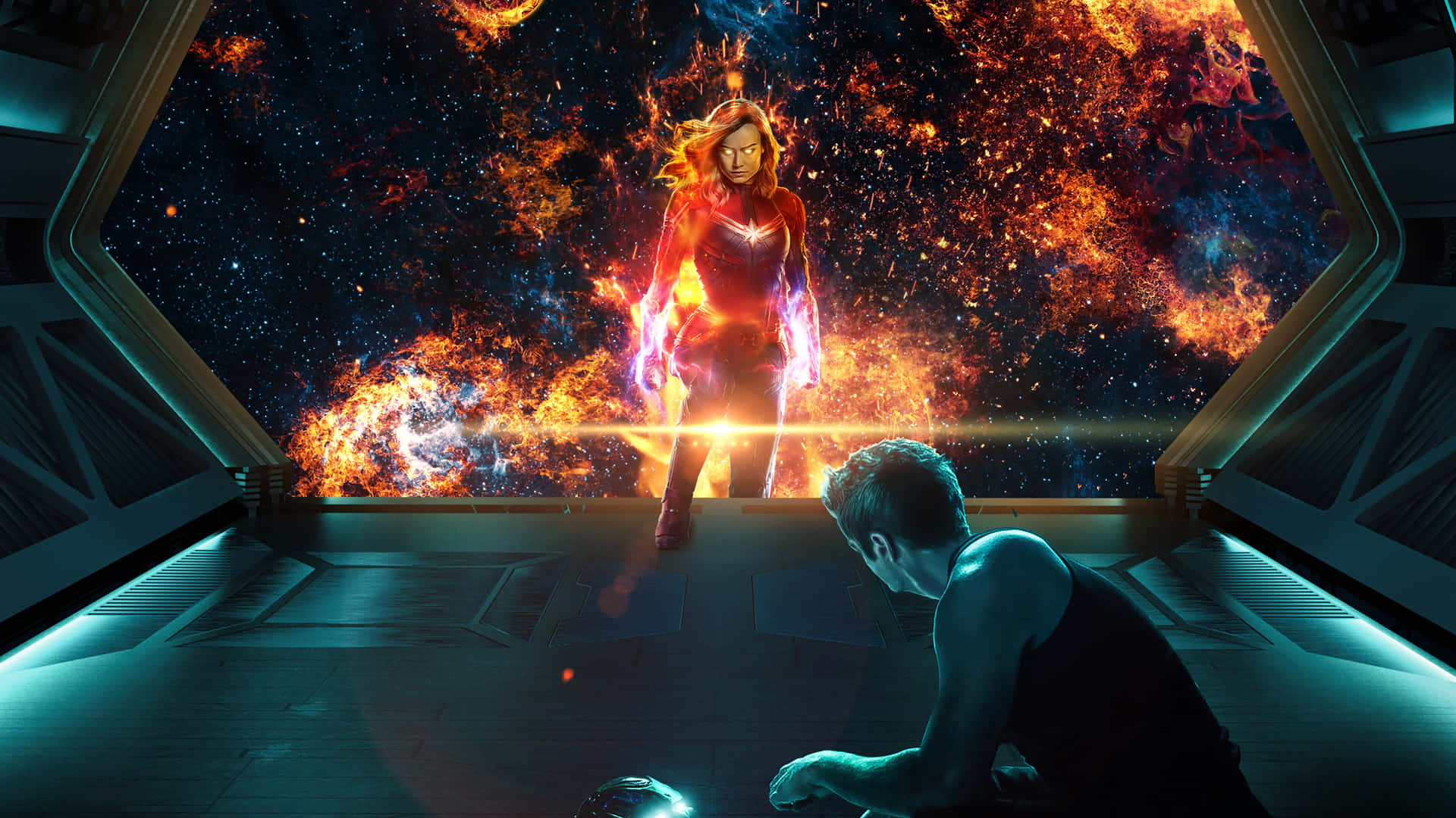 Soyez Héroïque - Captain Marvel De Marvel En 3d Fond d'écran