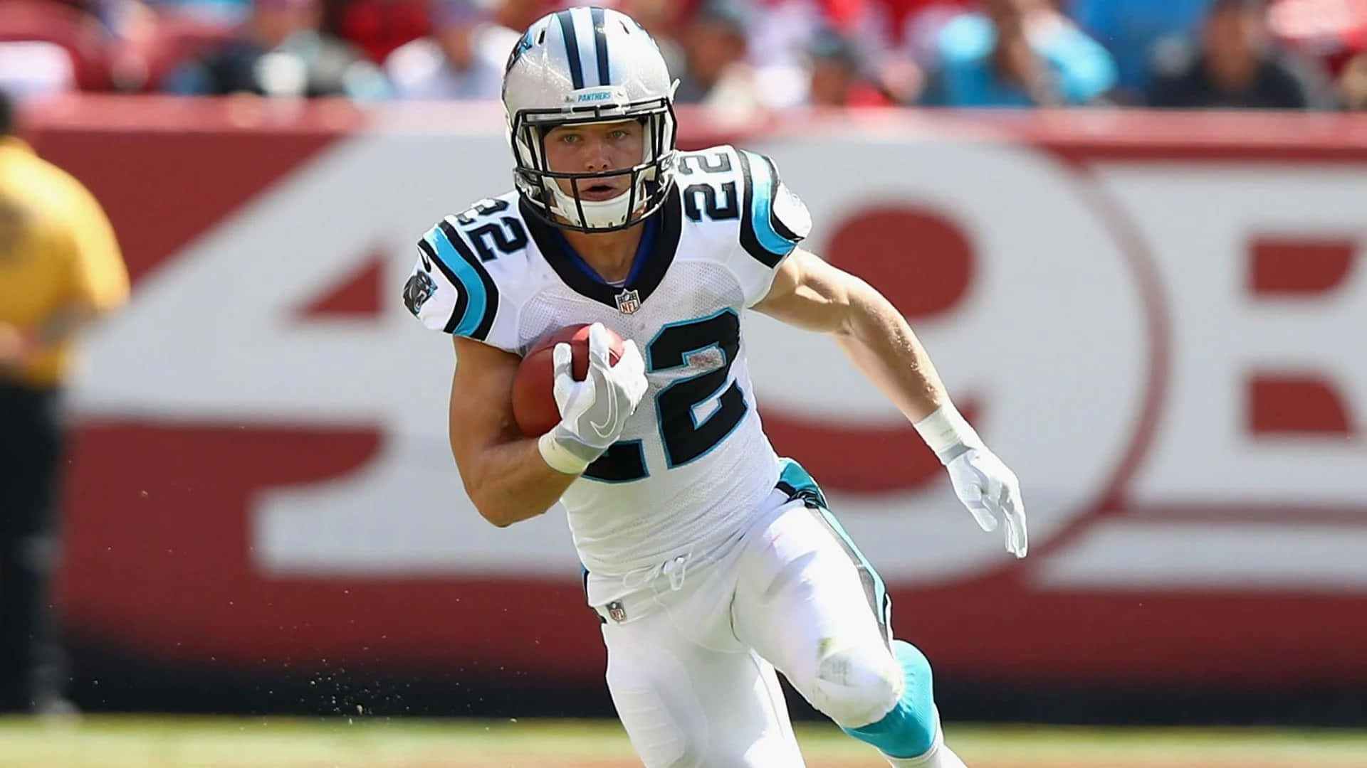 Christian Mccaffrey, All-pro Running Back For Carolina Panthers Bakgrunnsbildet