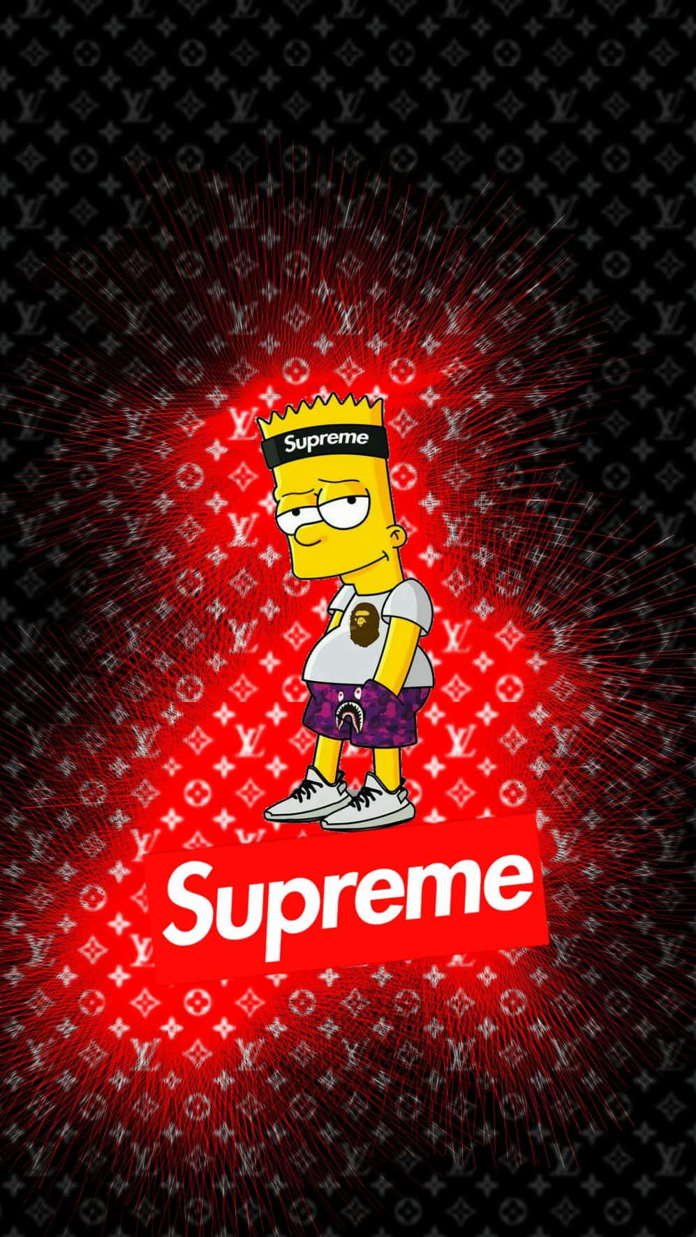 Tampil Keren Dengan Pakaian Supreme Bart Simpson Wallpaper