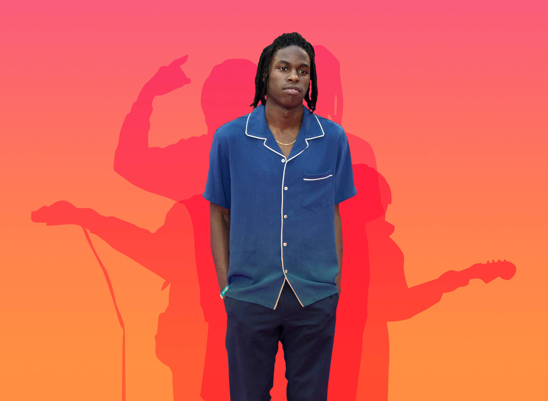 Art En Silhouette De Daniel Caesar Fond d'écran