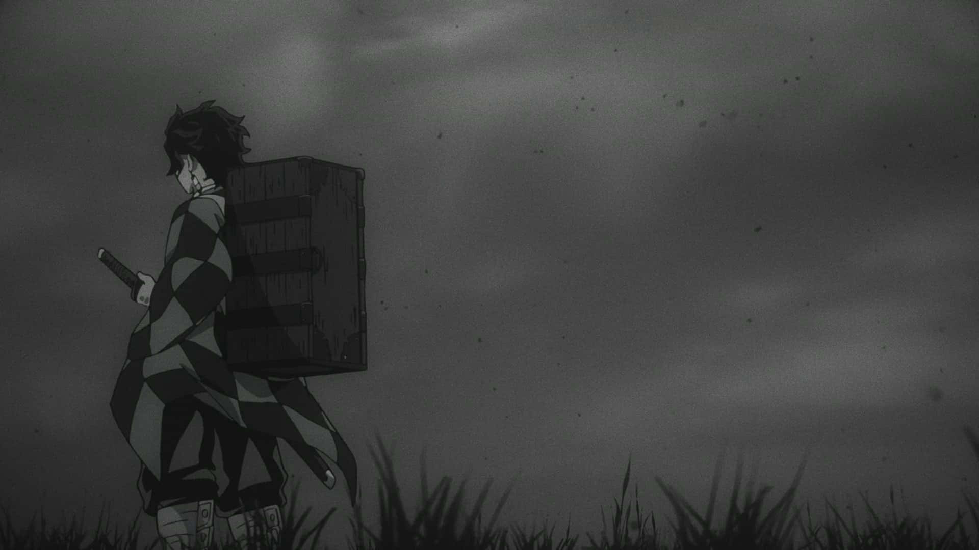 Donker Demon Slayer Iphone Thema Weergave Achtergrond