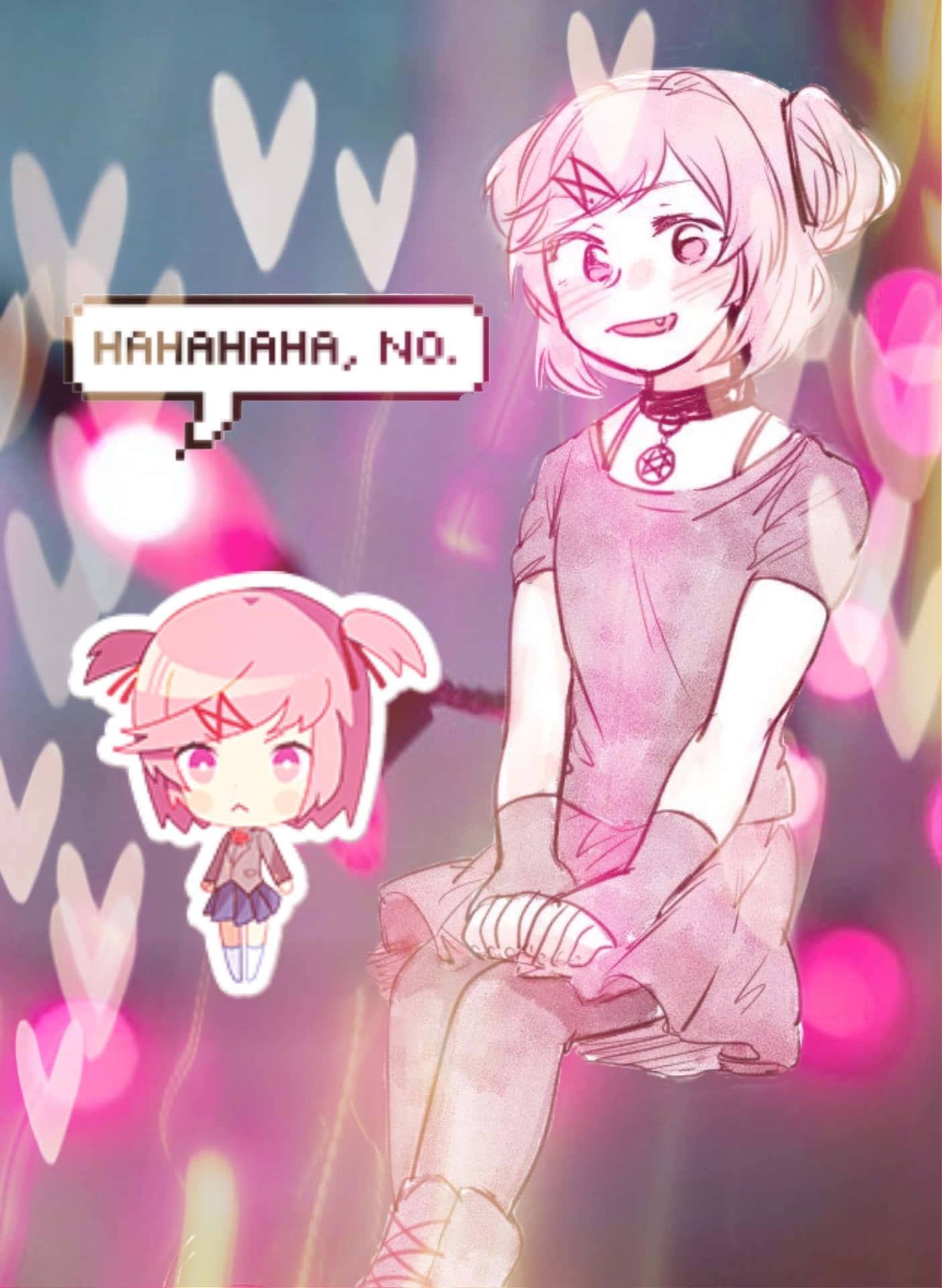 Pensées Intérieures De Natsuki Ddlc Fond d'écran