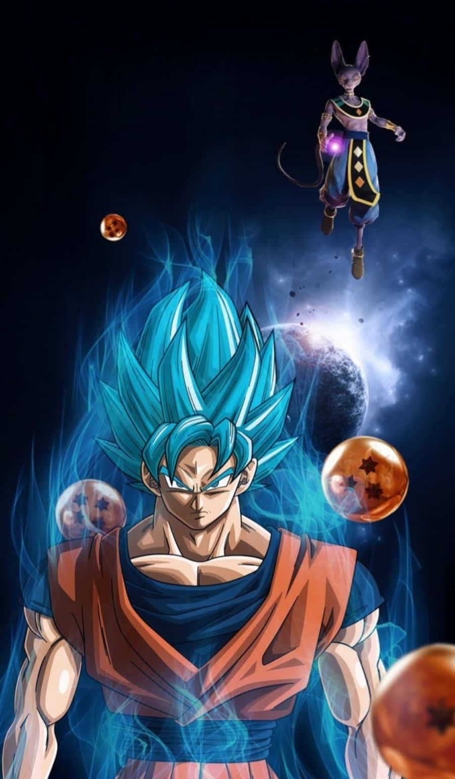 Ontgrendel De Kracht Van Het Dragon Ball Super Universum Op De Gloednieuwe Iphone Achtergrond