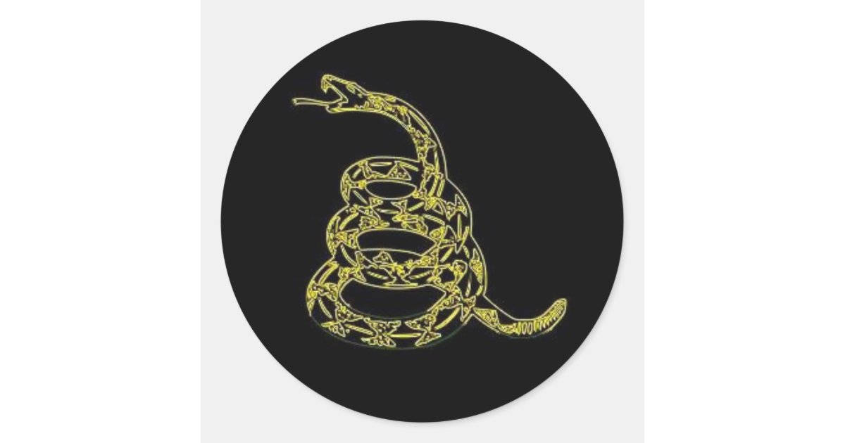 Gadsden Flag Rattlesnake Sirkel Logo Kunst Bakgrunnsbildet