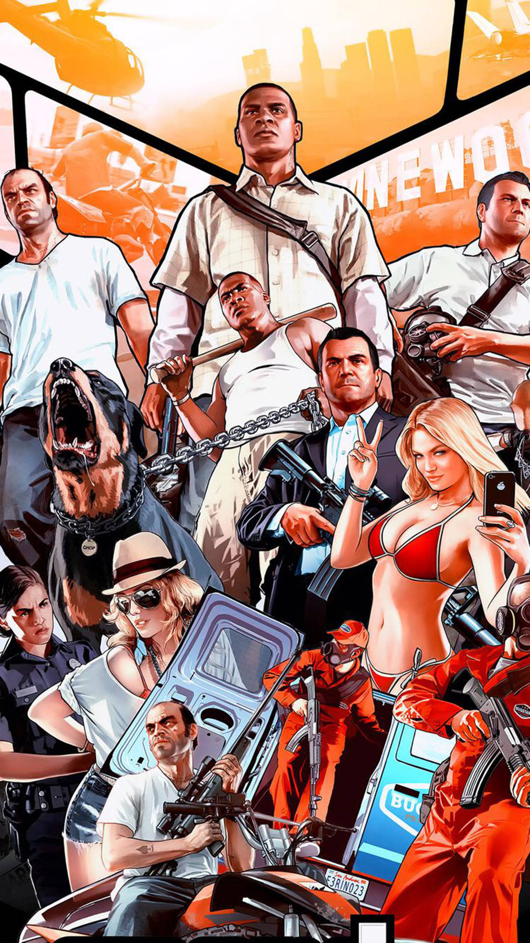 Gta Iphone-comic-poster Wallpaper