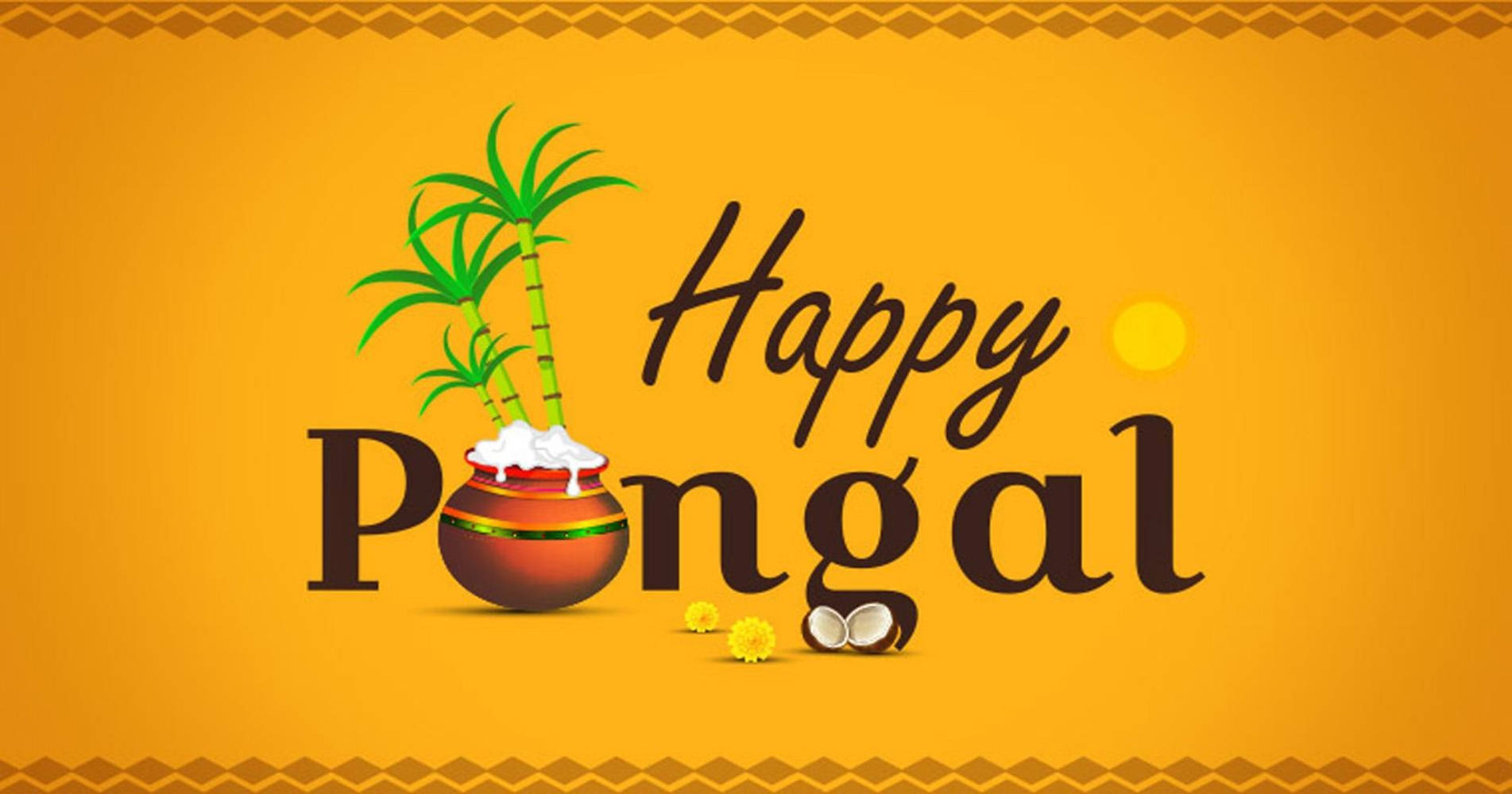 Glad Pongal Typografi