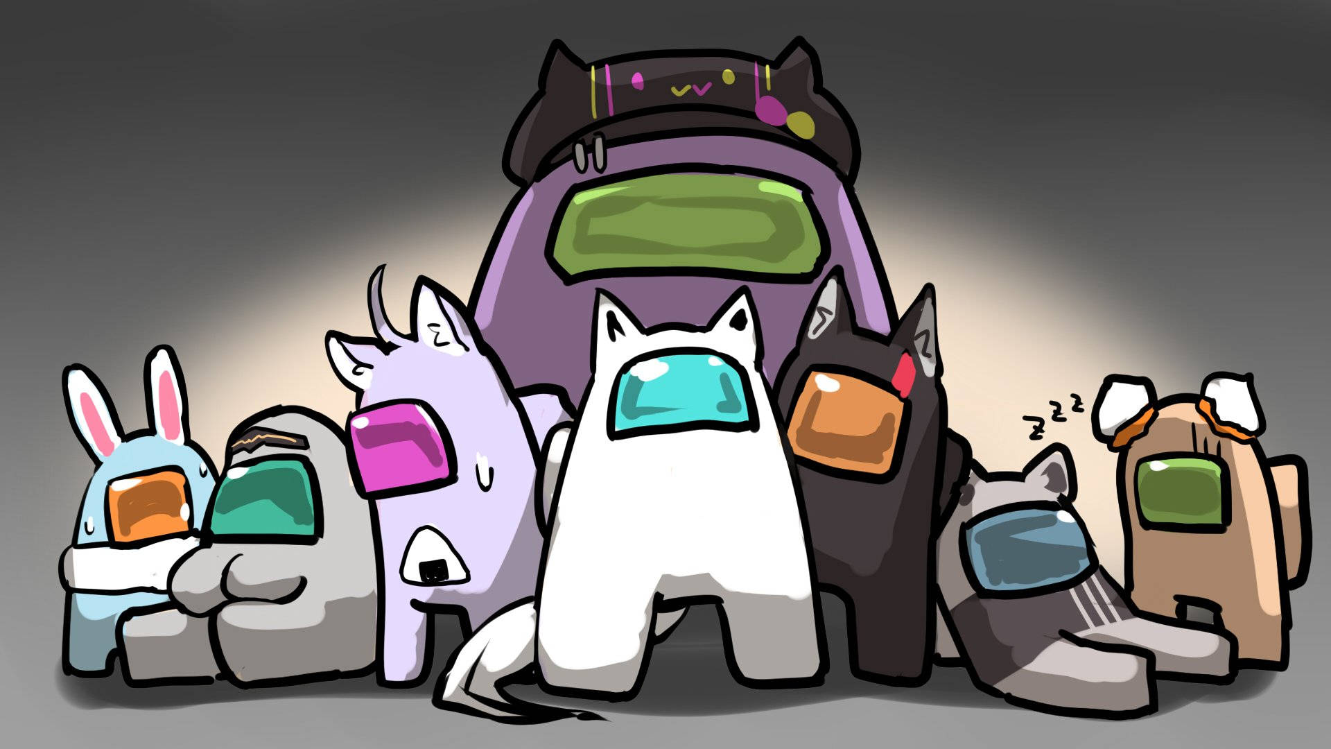 Fondode Pantalla De Hololive Como Personajes De Among Us Para Escritorio Fondo de pantalla