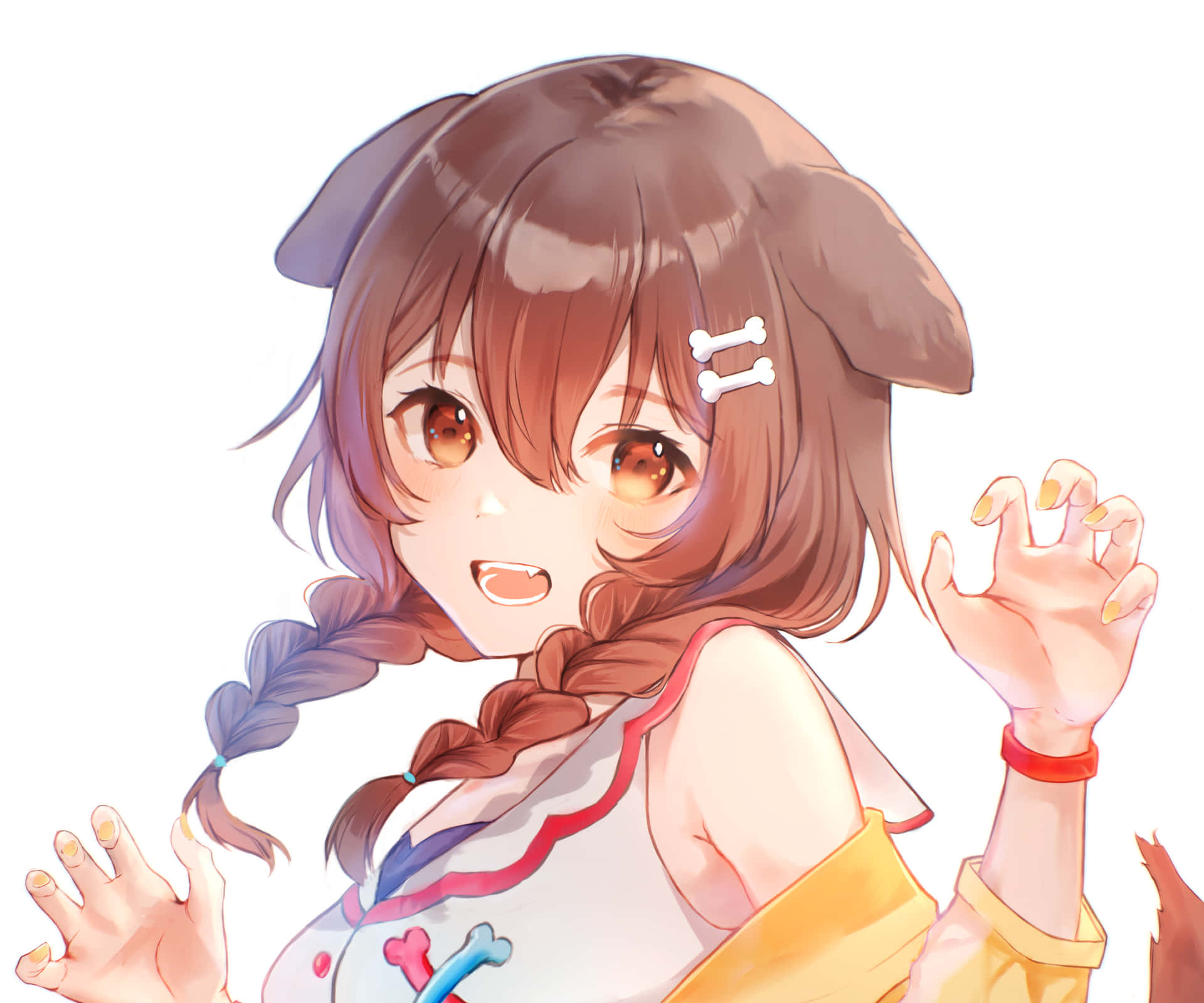 Inugami Korone I En Kløepose Bakgrunnsbildet