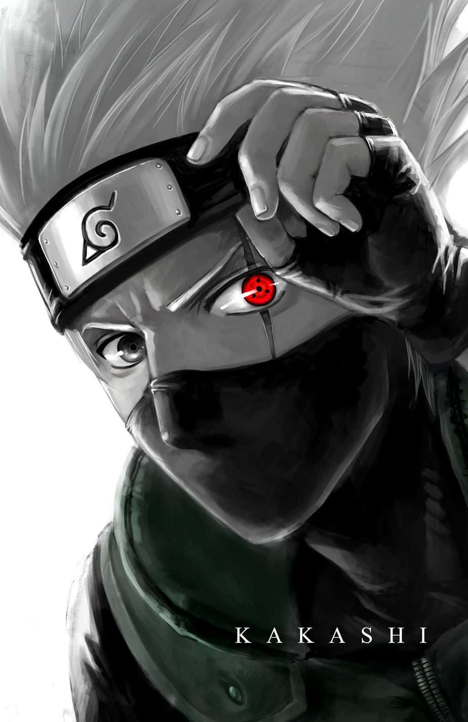 Kakashi Sharingan Hitam Dan Putih Wallpaper