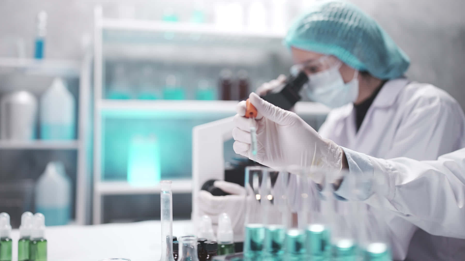 Laboratorium Wetenschappers Experimenten Achtergrond