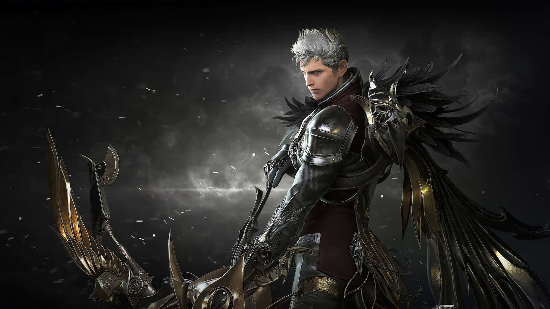 Unhombre Con Una Espada Y Una Espada Fondo de pantalla