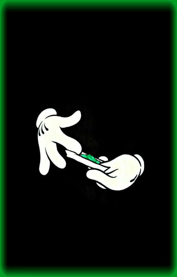 Mickeymouse-händer Rullar En Joint. Wallpaper