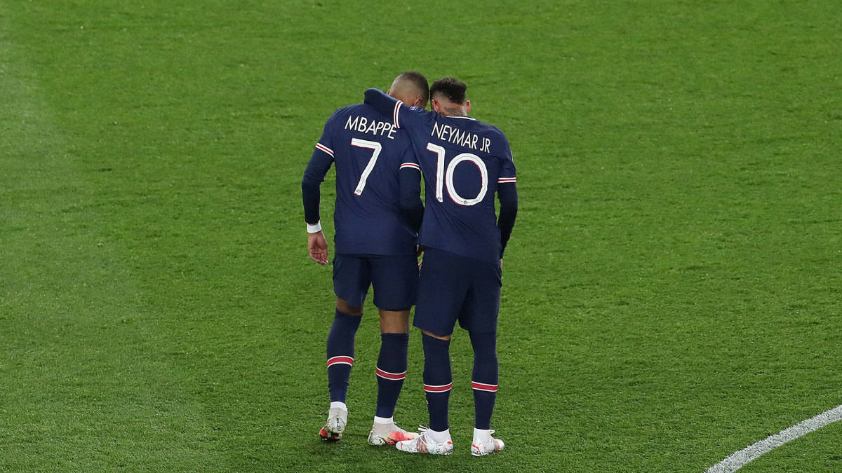 Neymare Mbappé Che Parlano Sfondo