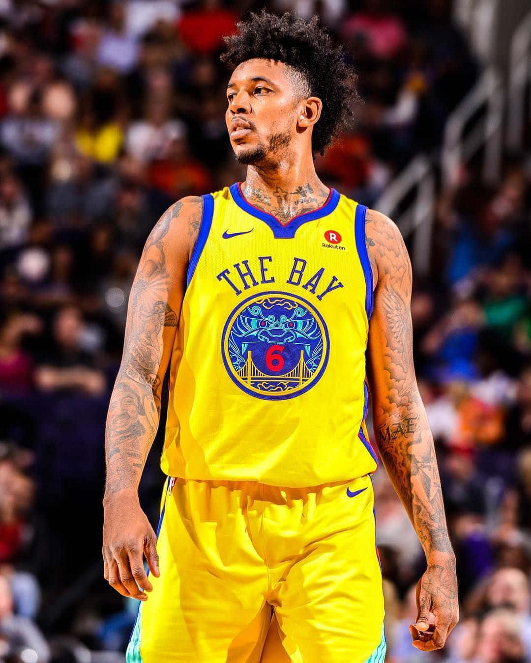 Nick Young Draagt Het Bay Uniform Achtergrond