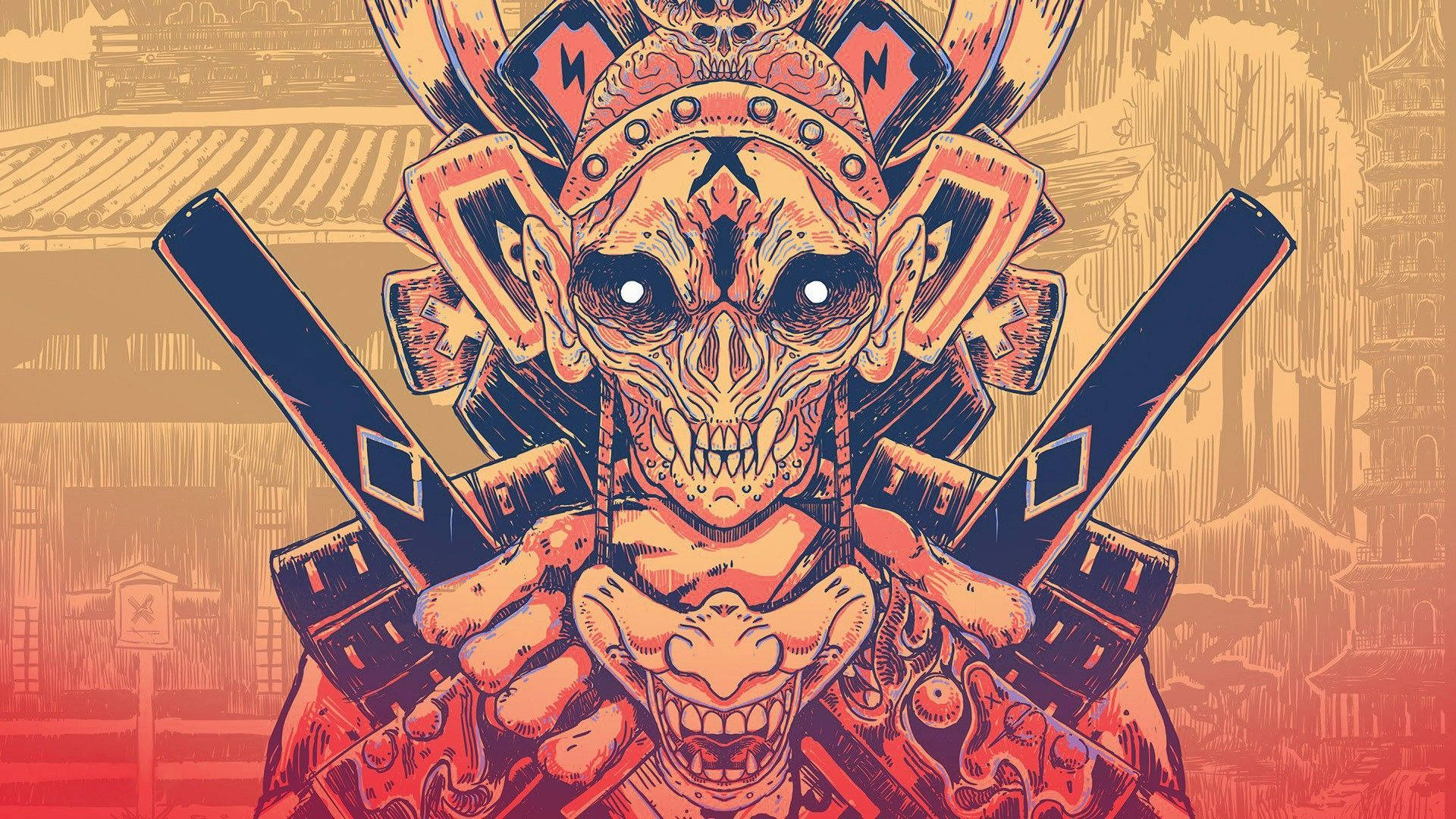 Onimask Gul Wallpaper